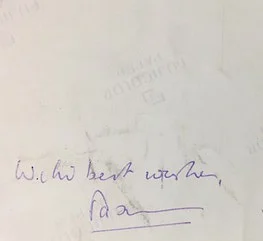 On the other side of the picture were his signatures, from which I tried to decipher how good a prime minister he would make.