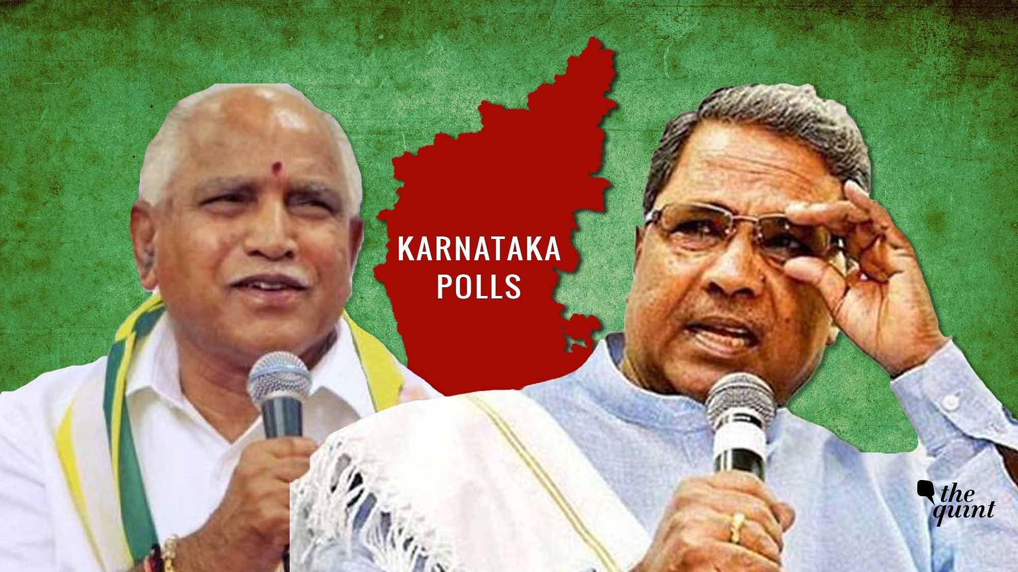 While BJP has been projecting BS Yeddyurappa as the CM candidate, incumbent Siddharamiah is the candidate for the top job from Congress. 