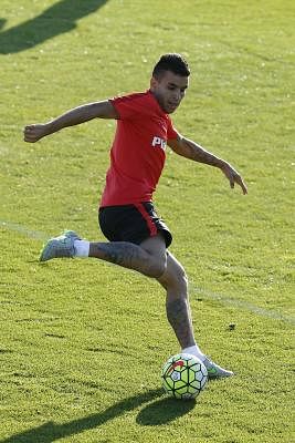 Atletico Madrid forward Angel Correa . (IANS/EFE/Juan Carlos Hidalgo)