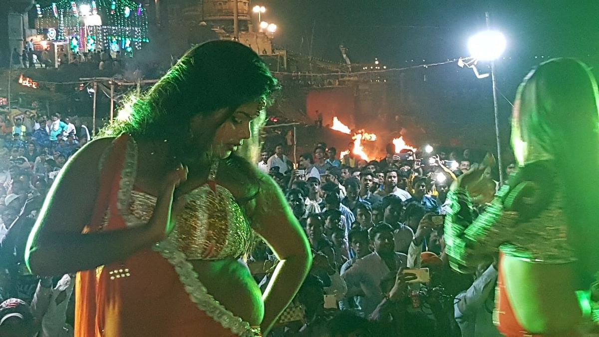 On Saptami, during Chaitra Navratri, sex workers dance between the funeral pyres at Manikarnika Ghat in Banaras.