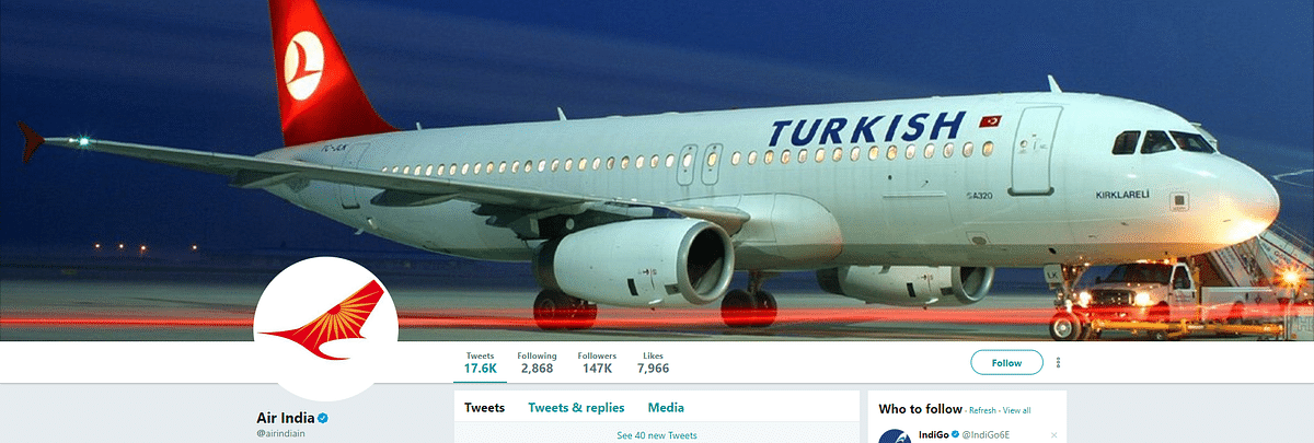 The national carrier’s Twitter handle was also changed.