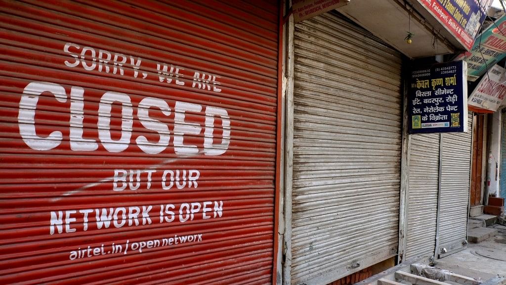  Shops remain closed at Sadar Bazar, as traders down their shutters protesting the sealing drive in New Delhi.