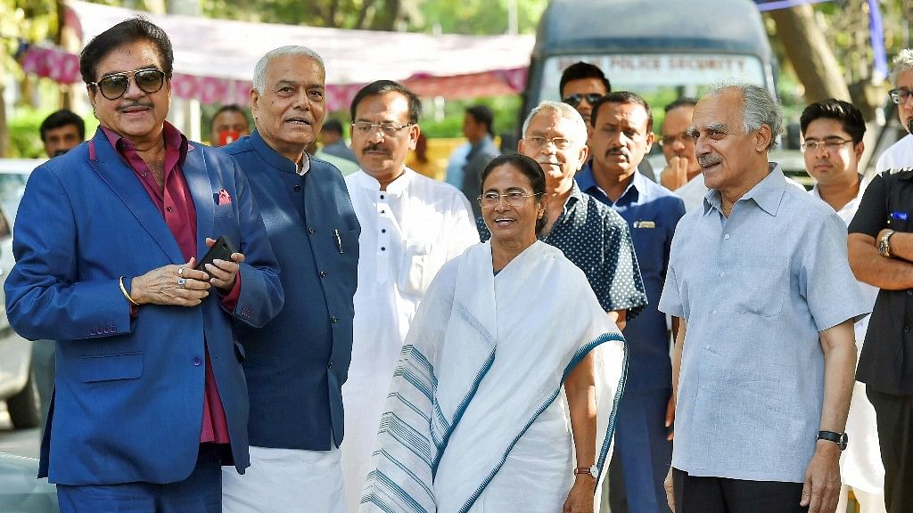 Mamata Banerjee on Wednesday met with Shatrughan Sinha, Yashwant Sinha and Arun Shourie in Delhi.