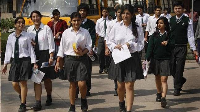 School students coming out of their board exams in Noida. (File Photo)