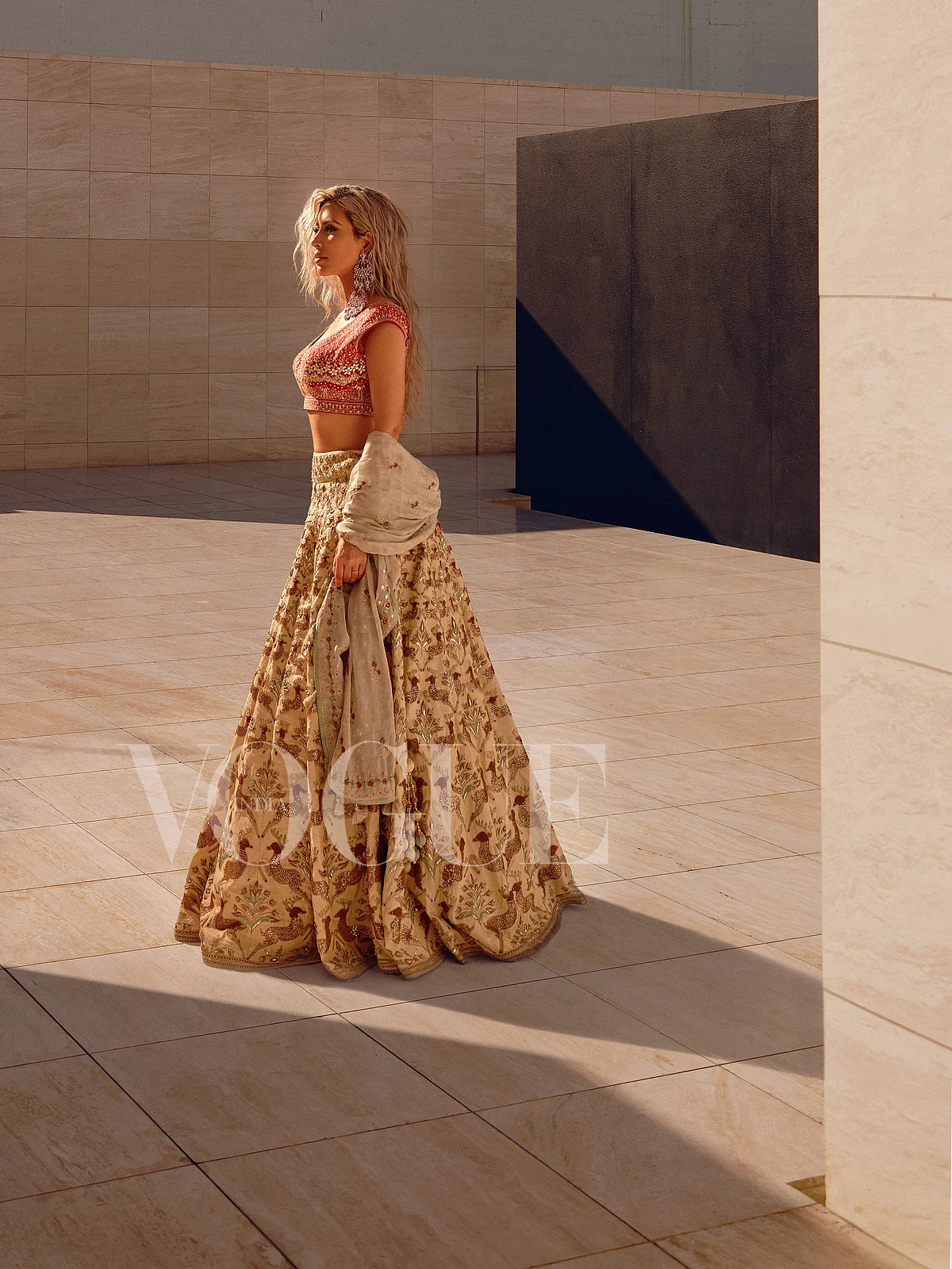 Kim Kardashian West in Vogue India’s March 2018 issue. Styled by: Anaita Shroff Adajania, Fashion Director, Vogue India.