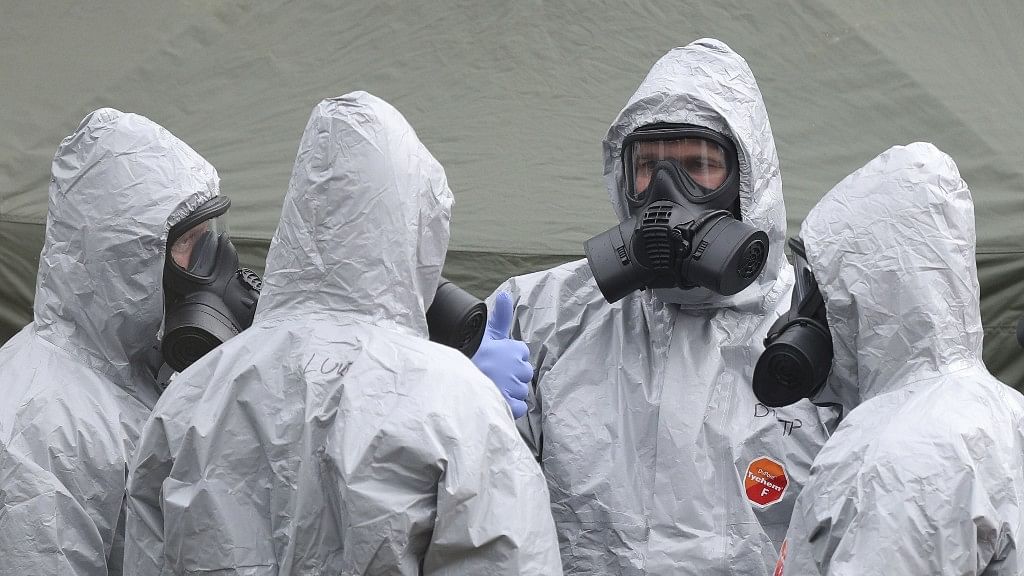 Salisbury, UK: Police and members of the armed forces probe the suspected nerve agent attack on Russian double agent Sergei Skripal, which took place on Sunday, 4 March.