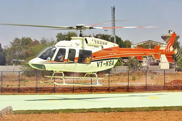 The heli-taxi service is the first of its kind in the state.
