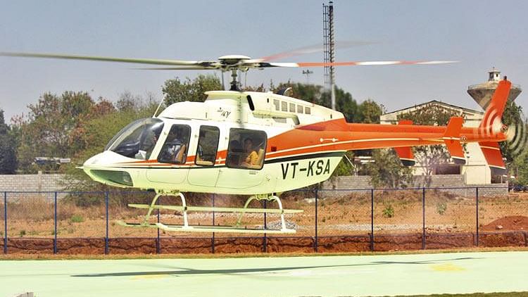 The heli-taxi service is the first of its kind in the state.