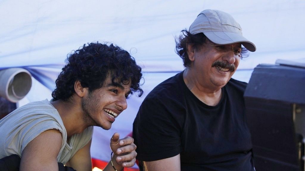 Ishaan Khatter with director Majid Majidi on the sets of <i>Beyond The Clouds.</i>