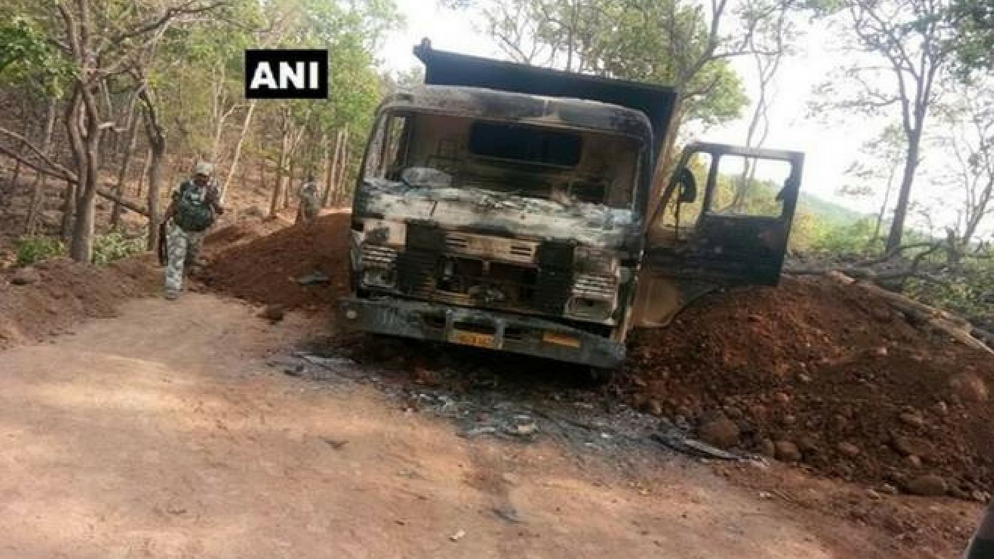Naxals set ablaze five vehicles engaged in road construction work in Balrampur district of Chhattisgarh.