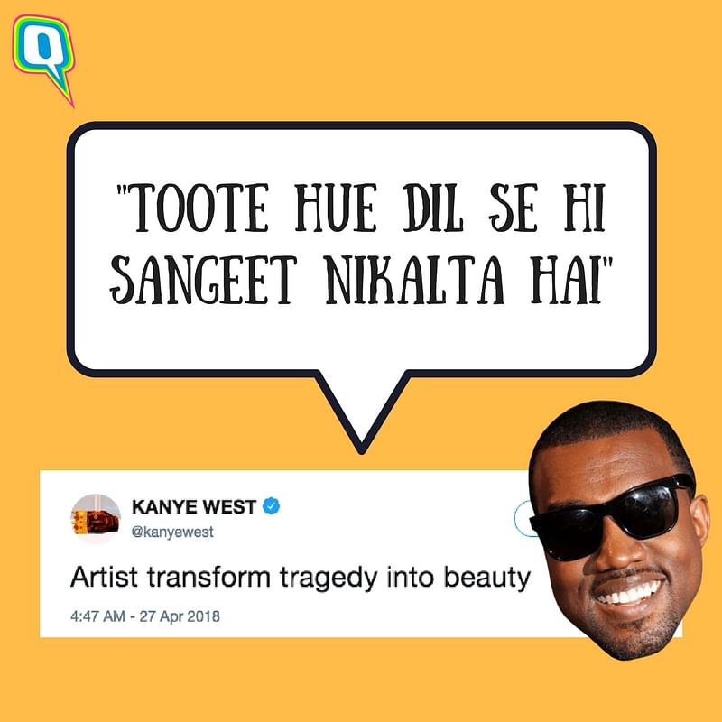 Looks like Kanye West’s profound thoughts on Twitter have been inspired from Bollywood movies. 
