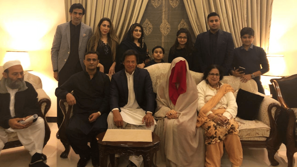 Imran Khan with new wife Bushra Maneka during the wedding ceremony.