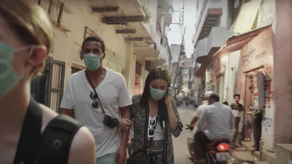 YouTuber Shay Mitchell in her vlog on India.