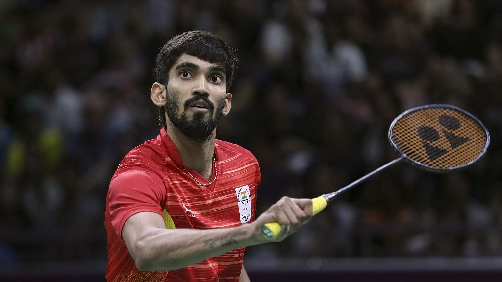 Kidambi Srikanth in action against Le Chong Wei in Gold Coast on Sunday.