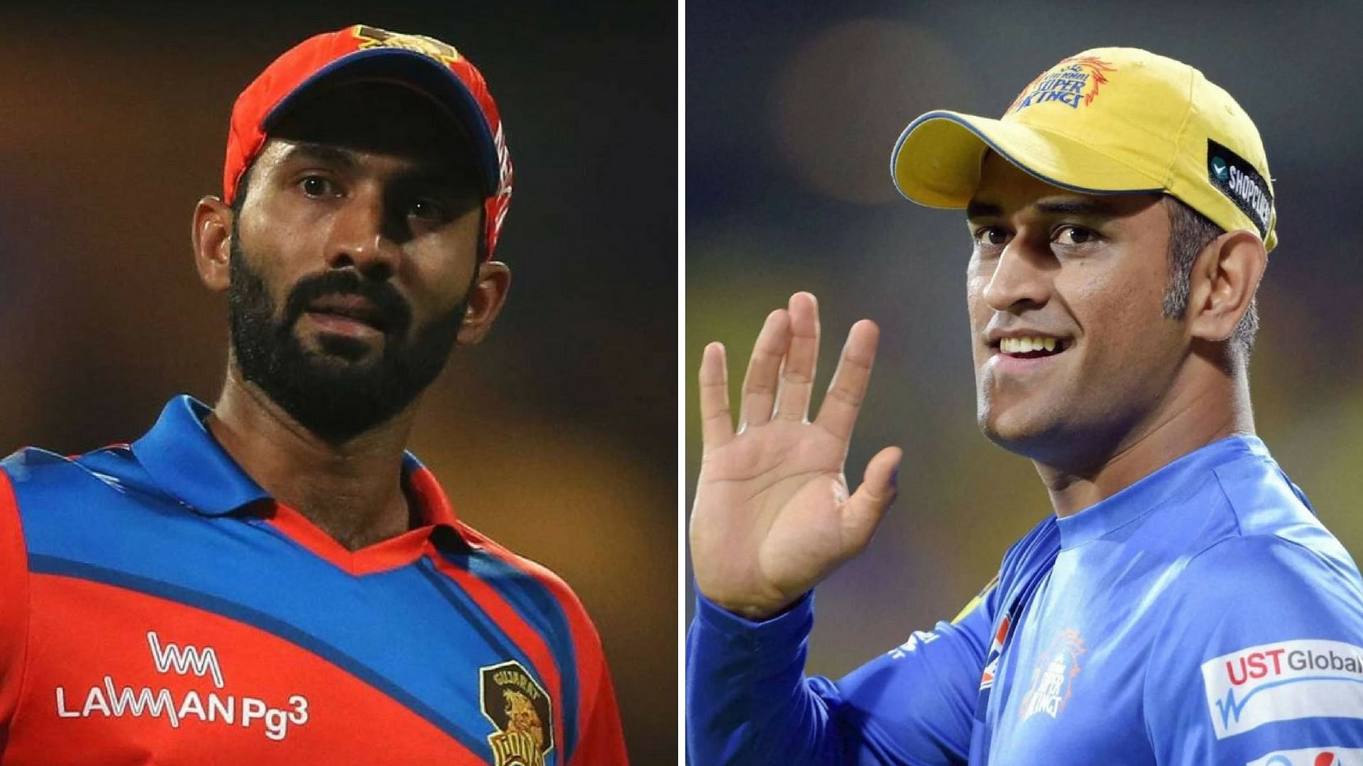 Dinesh Karthik (left) and MS Dhoni (right) will be seen captaining their teams KKR and CSK respectively in IPL 2018.&nbsp;
