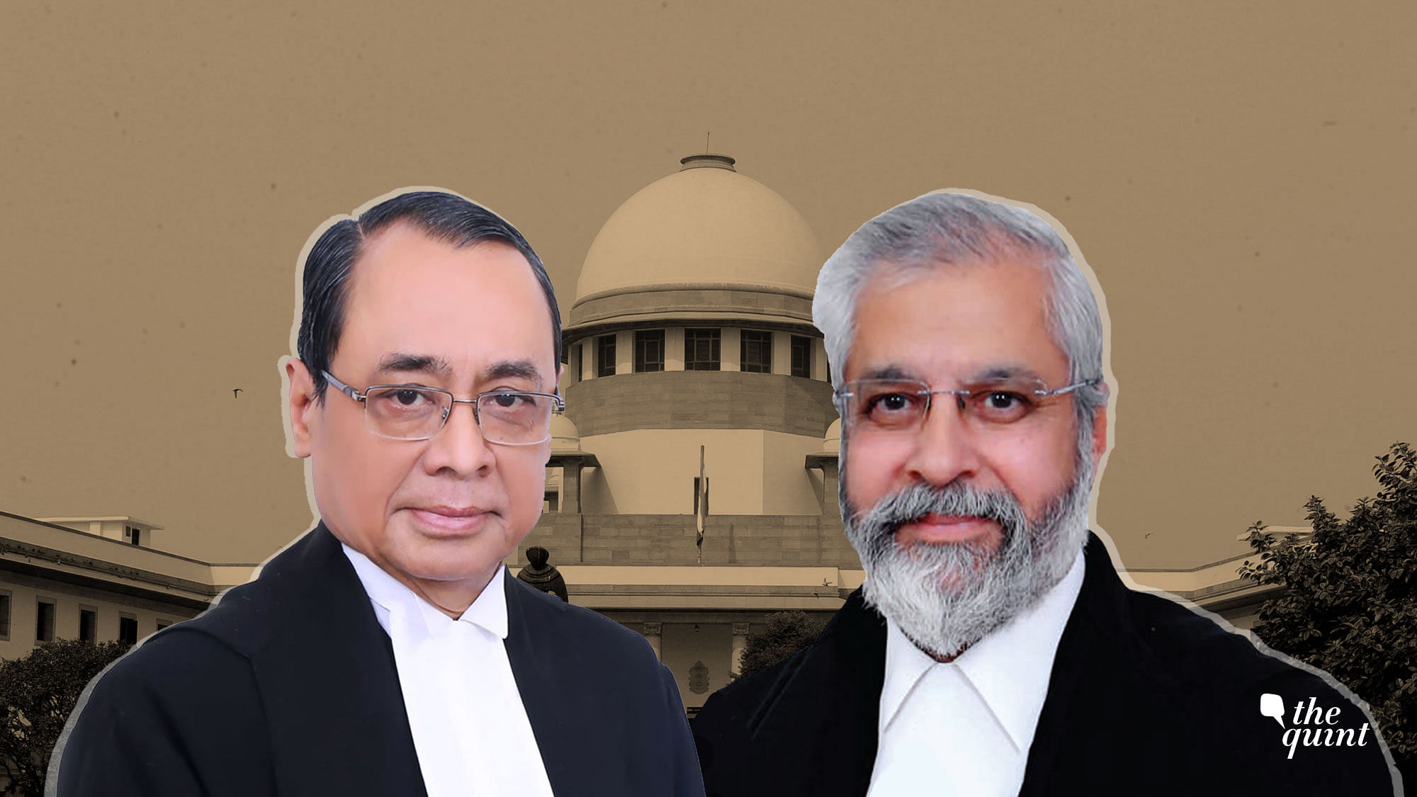 Justice Ranjan Gogoi (left) and Justice Madan Lokur (right) of the Supreme Court of India.