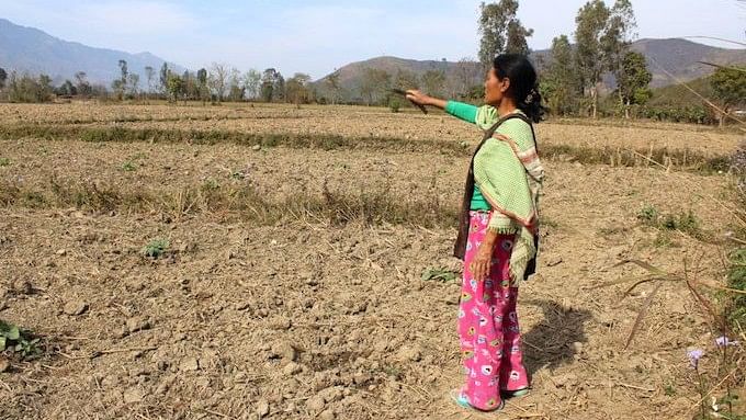 Hmouki, a farmer in Manipur, is worried about feeding her family during the dry season.