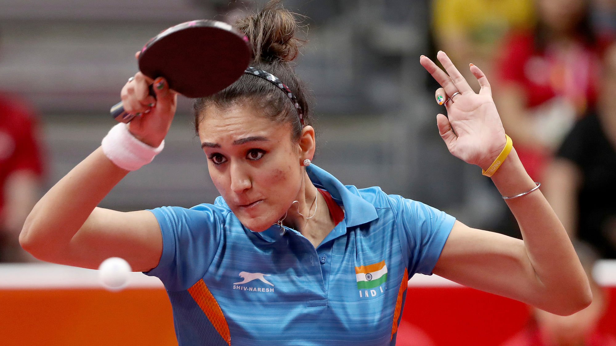 Table tennis player Manika Batra in action earlier in the week.