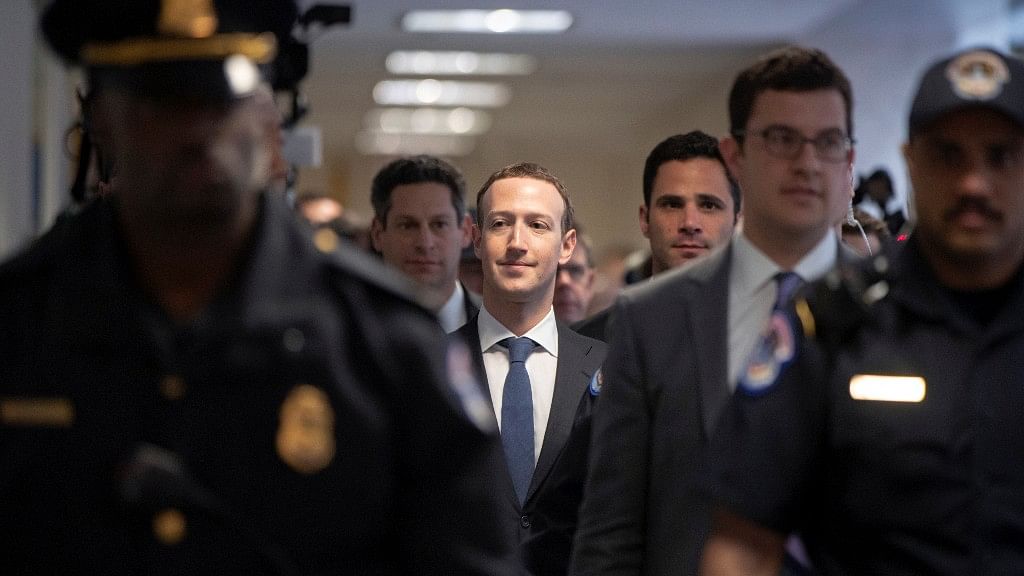 Facebook CEO Mark Zuckerberg arrives on Capitol Hill in Washington amid tight security.