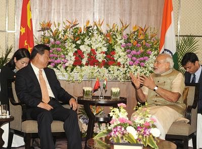 Prime Minister Narendra Modi and Chinese President Xi Jinping. (Photo: IANS/PIB)