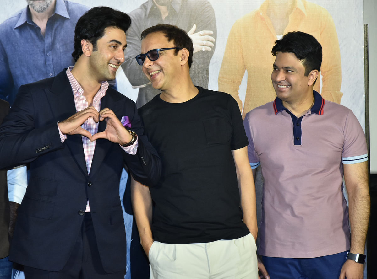Watch Ranbir Kapoor, Rajkumar Hirani, and Vidhu Vinod Chopra reveal all at the teaser launch of ‘Sanju’.
