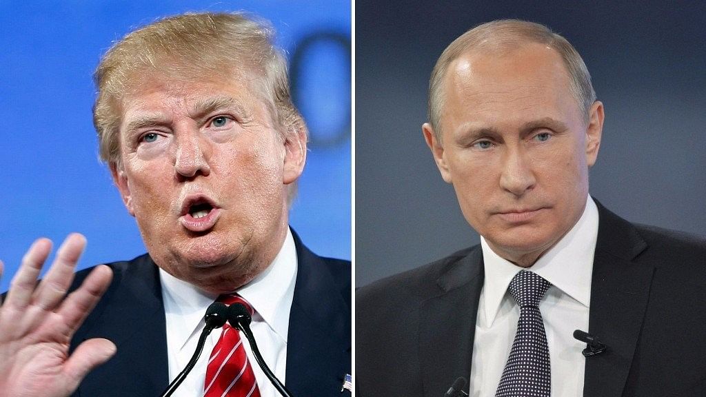 President Donald Trump (left) and Russian President Vladimir Putin (right).&nbsp;