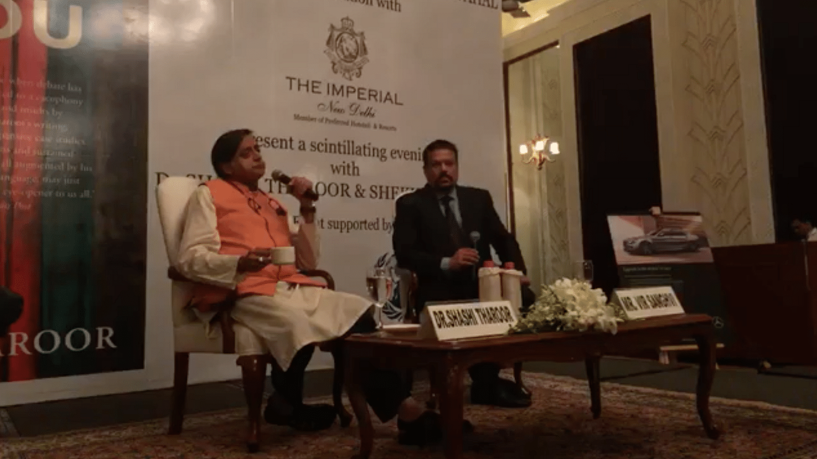 Congress MP Shashi Tharoor in conversation with Vir Sanghvi
