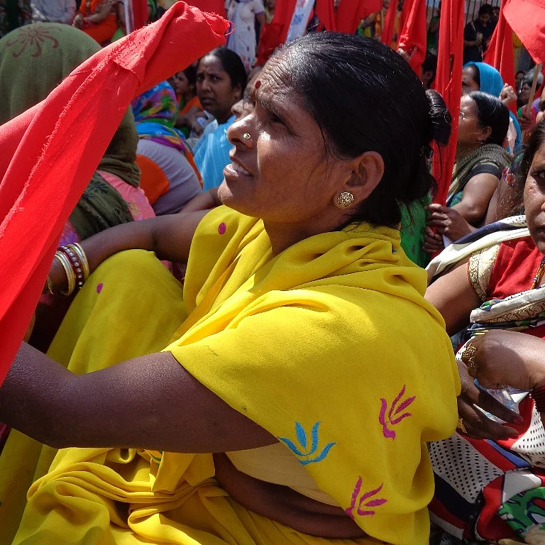 Workers who participated in the protests on 25 March in Delhi are demanding that a new law should be passed that can ensure jobs for all.