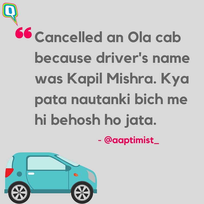 “I cancelled on an Ola driver because I was scared he’d cancel on me. (I can’t stand rejection).”