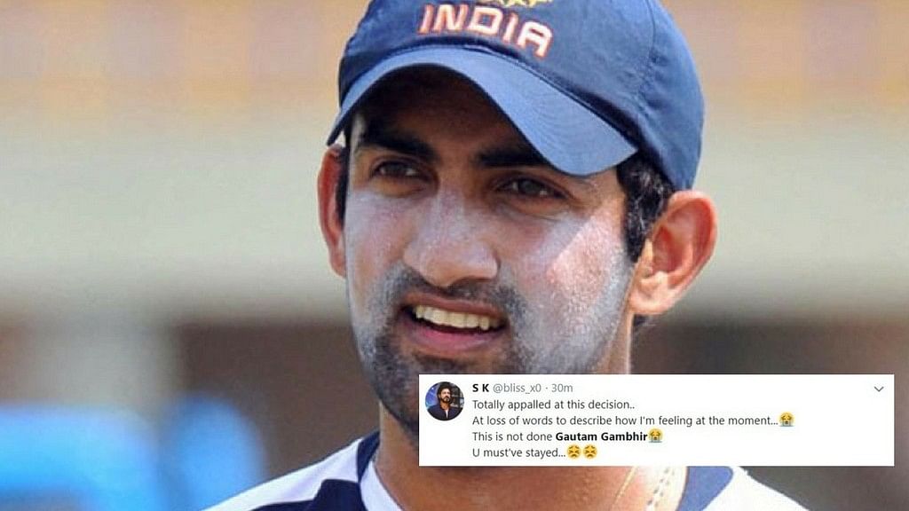 Twitterati has given a frenzy of mixed reactions after Gautam Gambhir stepped down as Delhi Daredevils skipper.