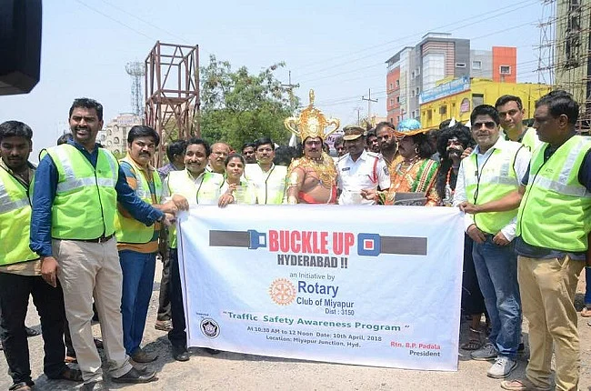 The campaign was in association with Hyderabad police.