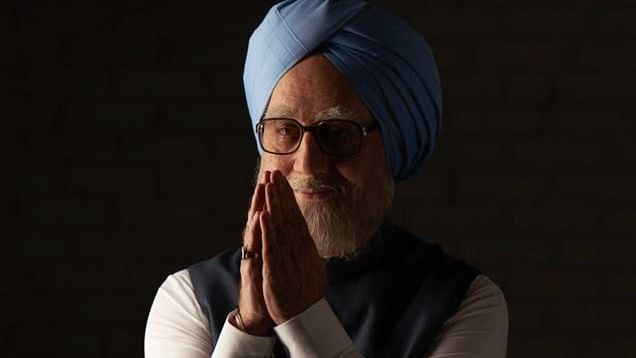 Anupam Kher essays the role of former PM Manmohan Singh in T<i>he Accidental Prime Minister.</i>