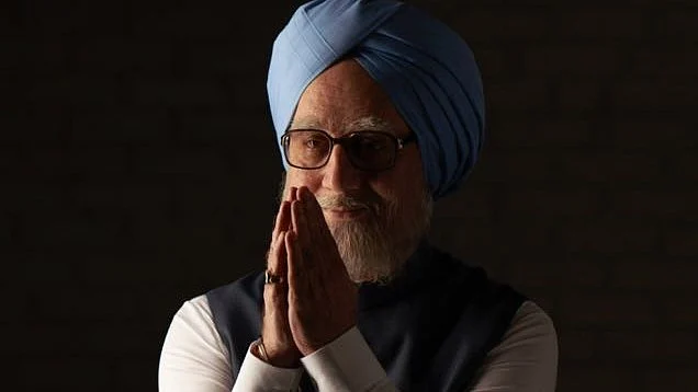 Anupam Kher essays the role of former PM Manmohan Singh in T<i>he Accidental Prime Minister.</i>