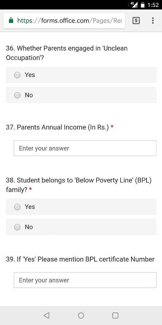 Parents in Unclean Jobs?: Haryana Students Asked in Admission Form