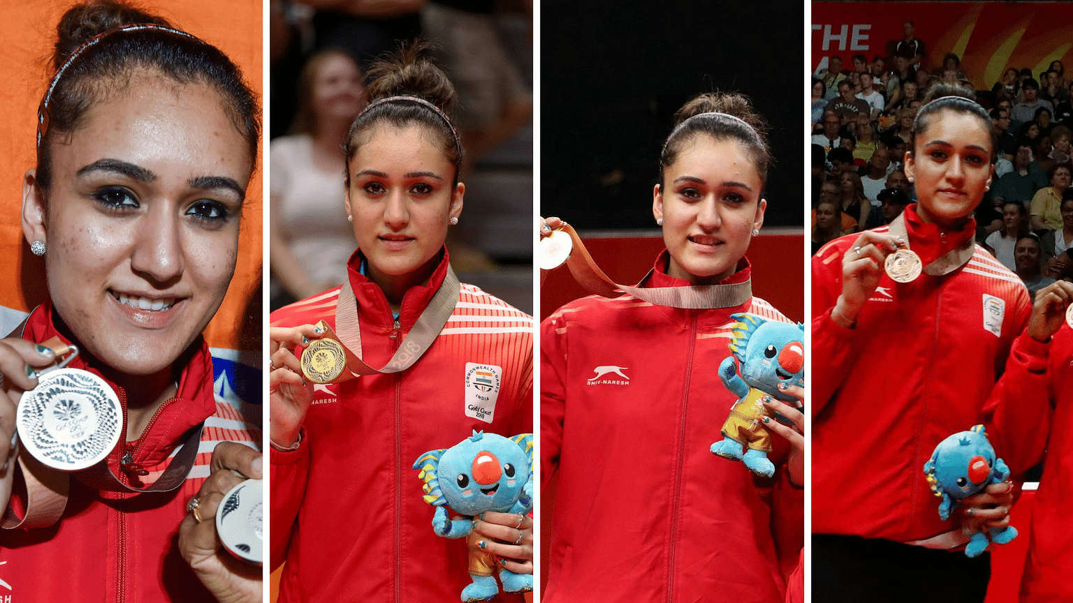 Manika Batra won four medals at the 2018 Commonwealth Games; 2 golds, 1 silver and one bronze.