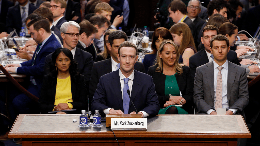 Facebook CEO Mark Zuckerberg and his team appear for the Senate testimony on Tuesday.&nbsp;