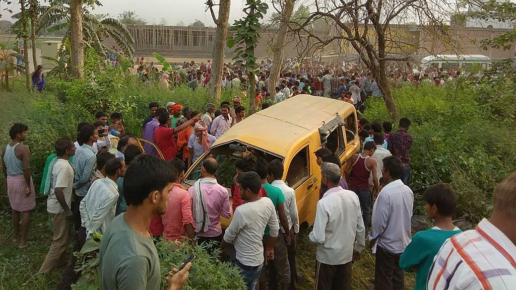 Thirteen children died as train rammed into a school van in UP’s Kushinagar.&nbsp;