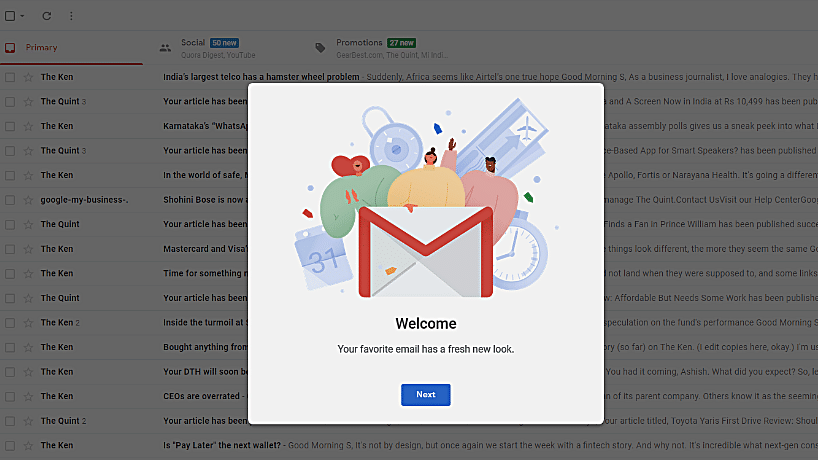 The new-look Gmail is now live.&nbsp;