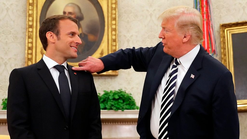 Trump’s ‘dandruff’ moment with Macron!