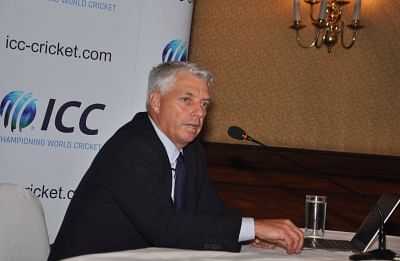 Kolkata: ICC CEO David Richardson addresses a press conference during ICC meeting in Kolkata on April 26, 2018. (Photo: Kuntal Chakrabarty/IANS)