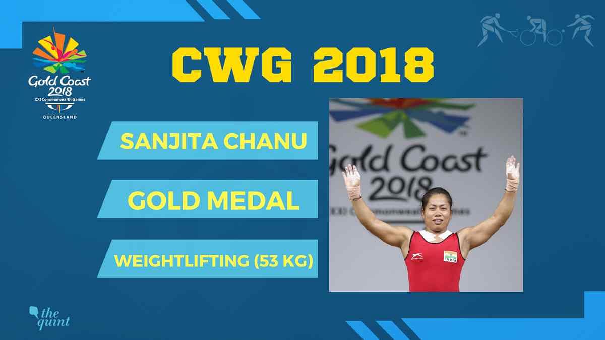 Weightlifter Sanjita Chanu clinched India’s second gold medal at the 2018 Commonwealth Games.
