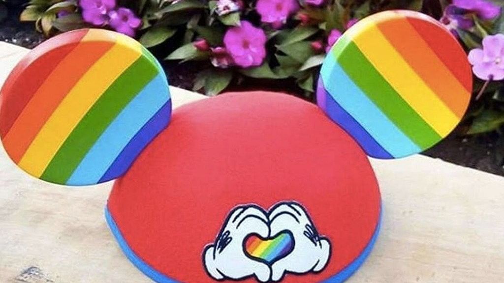 Disney theme parks in the US are selling rainbow eared Mickey Mouse caps showing greater inclusivity for the gay community