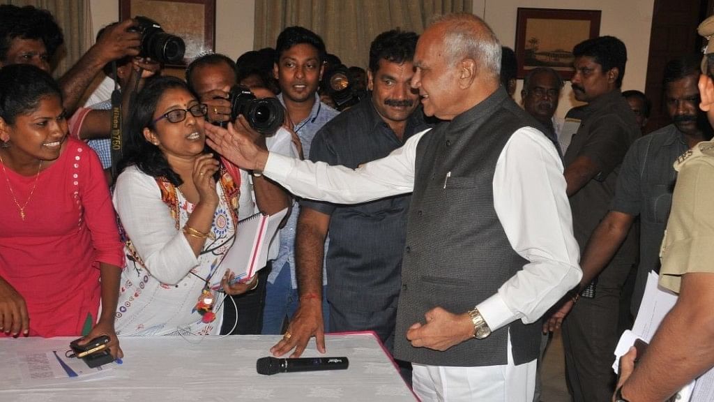 Why did Tamil Nadu Governor Banwarilal Purohit pat journalist Lakshmi Subramanian’s cheek?