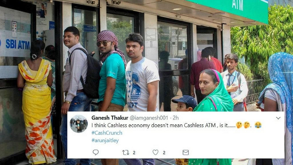 Cashless Economy not quite cashless ATMs, says Twitter