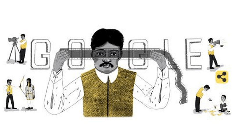 Google celebrates Dadasaheb Phalke’s 148th birth anniversary with a doodle.