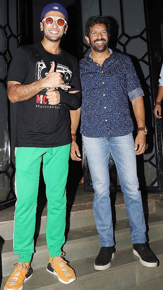 Ranveer Singh poses with director Kabir Khan. 