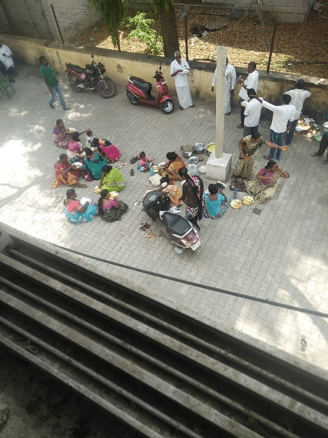 AIADMK cadre was spotted eating while they were on a hunger strike to push the government for the formation of CMB. 