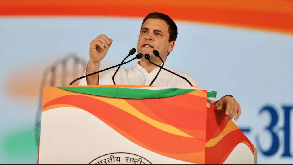 Rahul Gandhi at ‘Jan Aakrosh Rally’ in Ramlila Ground, New Delhi.