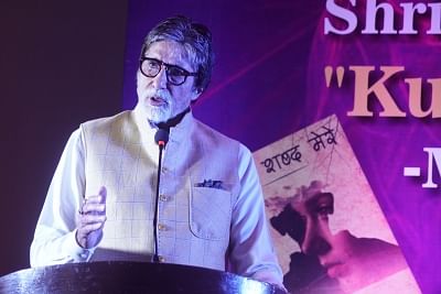 Mumbai: Actor Amitabh Bachchan during a book launch "Kuch Shabd Mere" authored by Virendra Ojha in Mumbai, on Feb 24, 2018. (Photo: IANS)