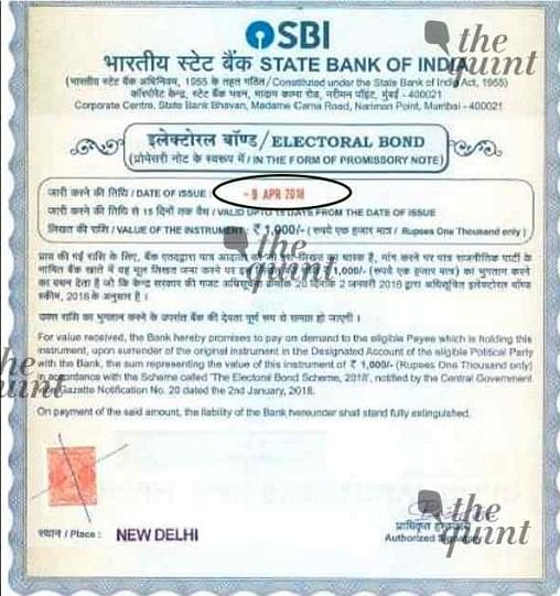 An electoral bond purchased by <b>The Quint</b>.